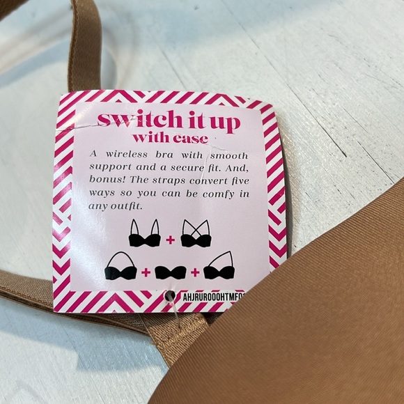 Maidenform Wireless Convertible Bra, Smooth, Secure, Brown, Size 34 D, NWT - Picture 4 of 7